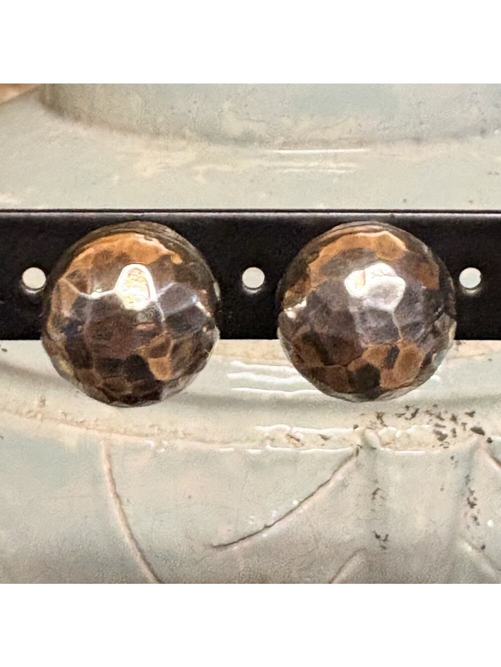Sterling Silver Earrings Large Hammered Ball Studs Handmade Made